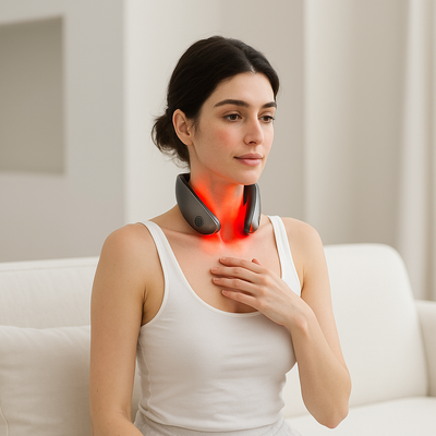 Type-C Charging U Shaped Portable Laser Neck Pain Relief Red Light Therapy Massager