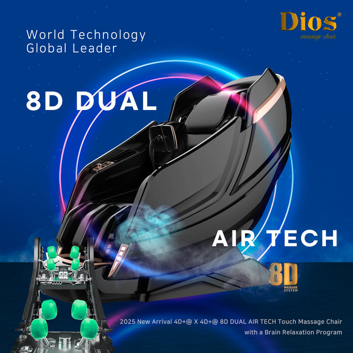 Kahuna Dios 1288 Massage Chair - 8D AI Dual Air Tech Touch Roller SL-Track