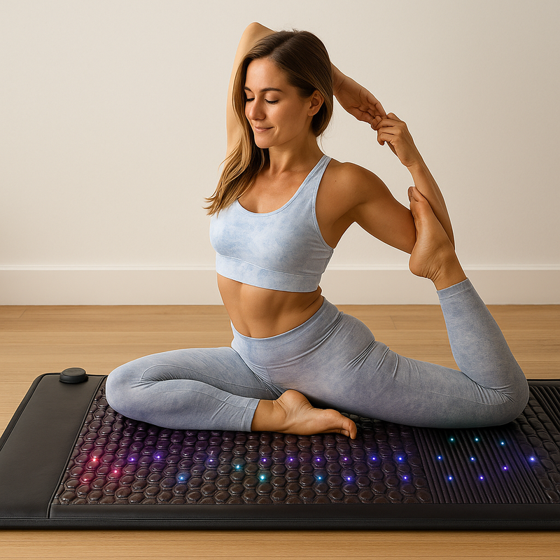 High Intensity 3 Light Photon Tourmaline Far Infrared PEMF Therapy Mat