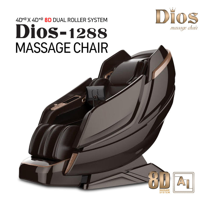 Kahuna Dios 1288 Massage Chair - 8D AI Dual Air Tech Touch Roller SL-Track